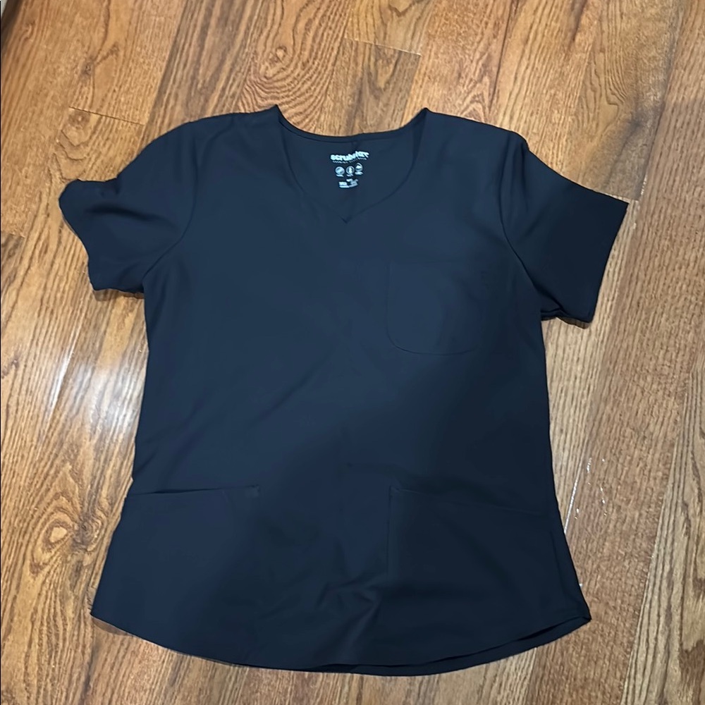Black scrub shirt